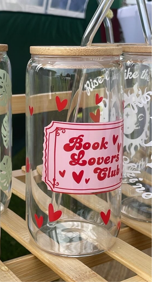 Book Lovers’ Club Glass Can